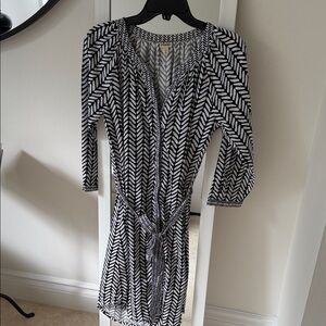 Harley Black and White Patterned Women's Dress